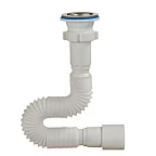 3017-А Гибкая труба с выпуском 1 1/2"*40/50 (длина 850мм, нерж.чаша d70мм), ОРИО (75)