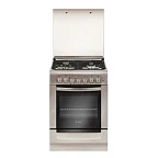 Газоэлектрич.плита GEFEST ПГЭ 6102-03 0027 (85х60х60) фасад и стол нерж.сталь, крышка стеклян.