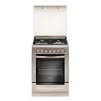 Газоэлектрич.плита GEFEST ПГЭ 6102-03 0027 (85х60х60) фасад и стол нерж.сталь, крышка стеклян.