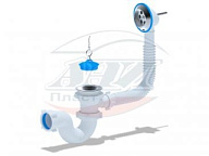 150E Сифон для ванны 1 1/2" (выпуск, перелив), АНИ пласт (35)