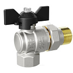 Кран шар. угловой с американкой 1/2 г/ш бабочка Ду15 Ру40 LD Pride