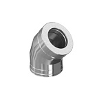 Сэндвич - колено 135* (304/0,8мм + нерж + ceramics) d150х210