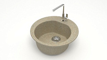 Мойка МАТОВАЯ 3/Q5 (ПЕСОЧН) AQUADREAM, круглая, 505x191
