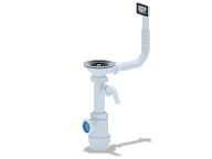 1045A15SA Сифон для мойки 3 1/2"*40 Грот (перелив прямой для мойки 3 1/2", г/т), АНИ пласт (5)