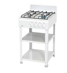 Газ.плита FLAMA AVG1407-W (4-х комф,крышка,напол., б/дух, полный газконтроль, с полочками)(АРТ.507)