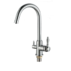 A4396 Смеситель для кухни (д/использования с фильтром питьевой воды) (хром) лат d35 гайка  FASHUN