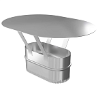 Зонт под гильзу овал КРАФТ Овал (316/0,5) d100х200