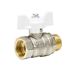 Кран шар. 3/4 г/ш бабочка (БЕЛАЯ ручка) Ду20 Ру40 LD Pride (22)