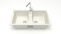 Z26 Q7 Мойка ГЛЯНЦЕВАЯ (ХЛОПОК) MARRBAXX, двухчашевая, 780х500х190   OFF