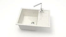 Z151 Q7 Мойка ГЛЯНЦЕВАЯ (ХЛОПОК) AQUADREAM, прямоуг с крылом, 645x505x218