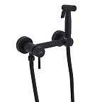 A57503-7 Смеситель настенный, с гигиенической лейкой и шлангом, SUS304, d35, черный  FASHUN 