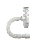 3202-А Сифон д/кух бутылочный малый корпус 1 1/4"*40 (нерж.чашка d63мм, г/т 40*40/50), ОРИО (40)