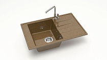 Z32 Q9 Мойка ГЛЯНЦЕВАЯ (ТЕРРАКОТ) MARRBAXX, прямоуг с крылом, 775х495х212   OFF