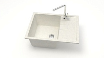 Мойка МАТОВАЯ 151/Q7 (ХЛОПОК) AQUADREAM, прямоуг с крылом, 645x505x218