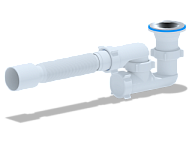 215E Сифон для душевого поддона 1 1/2"*40 регулируемый (гибкая труба 40/50), АНИ пласт (40)