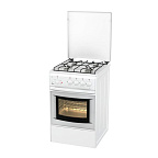 Плита комбинированная FLAMA AK1411 W (4-х комф,крышка,подсв,проф.реш) (АРТ.049)