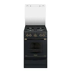 Газ.плита GEFEST ПГ 5100-02 0187 (85х50х58,5) цв.черный, ручки "античная бронза", стеклянная крышка