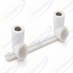 Угольник ком.под смеситель ВР 20х1/2 БЕЛЫЙ (НАСТЕННЫЙ КОМПЛЕКТ) РТП (24/8)