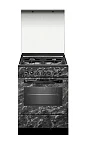 Газоэлектрич.плита GEFEST ПГЭ 6302-03 0053 (85х60х60) фасад с рисунком мрамор черн, крышка стеклян.