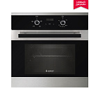 Духовка газоэлектрич. GEFEST ДГЭ 621-03 Н5(59,5х59,8х56,5) черн.панорам. стекло с накл. из нерж.ст. 