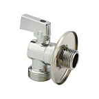 Кран шар лат угловой для СМ с отраж хром 1/2х1/2 MM ручка-флажок (AQUALINK)(100/10)
