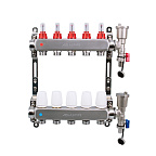 Коллекторная группа AS-K001 с расх. и тройниками (нерж) 5 вых. ASPIPE (5)