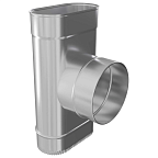 Тройник 90* КРАФТ Овал (316/0,8) 120х240 d115