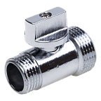 Кран шар "мини" хромированный ММ 1/2х3/4 ручка-флажок (AQUALINK)(200/20)