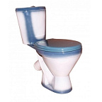 Унитаз-компакт "Элегант" зеленый (косой, сиден., креплен. к полу, арм.) ROSA (г. Киров)