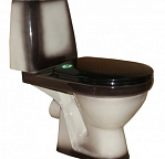 Унитаз-компакт "Премьер" черный (гориз., сид, 2-х уровн.арм.) ROSA (г. Киров)